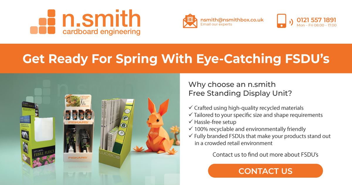 get ready for spring with eye-catching free standing display units (FSDU)